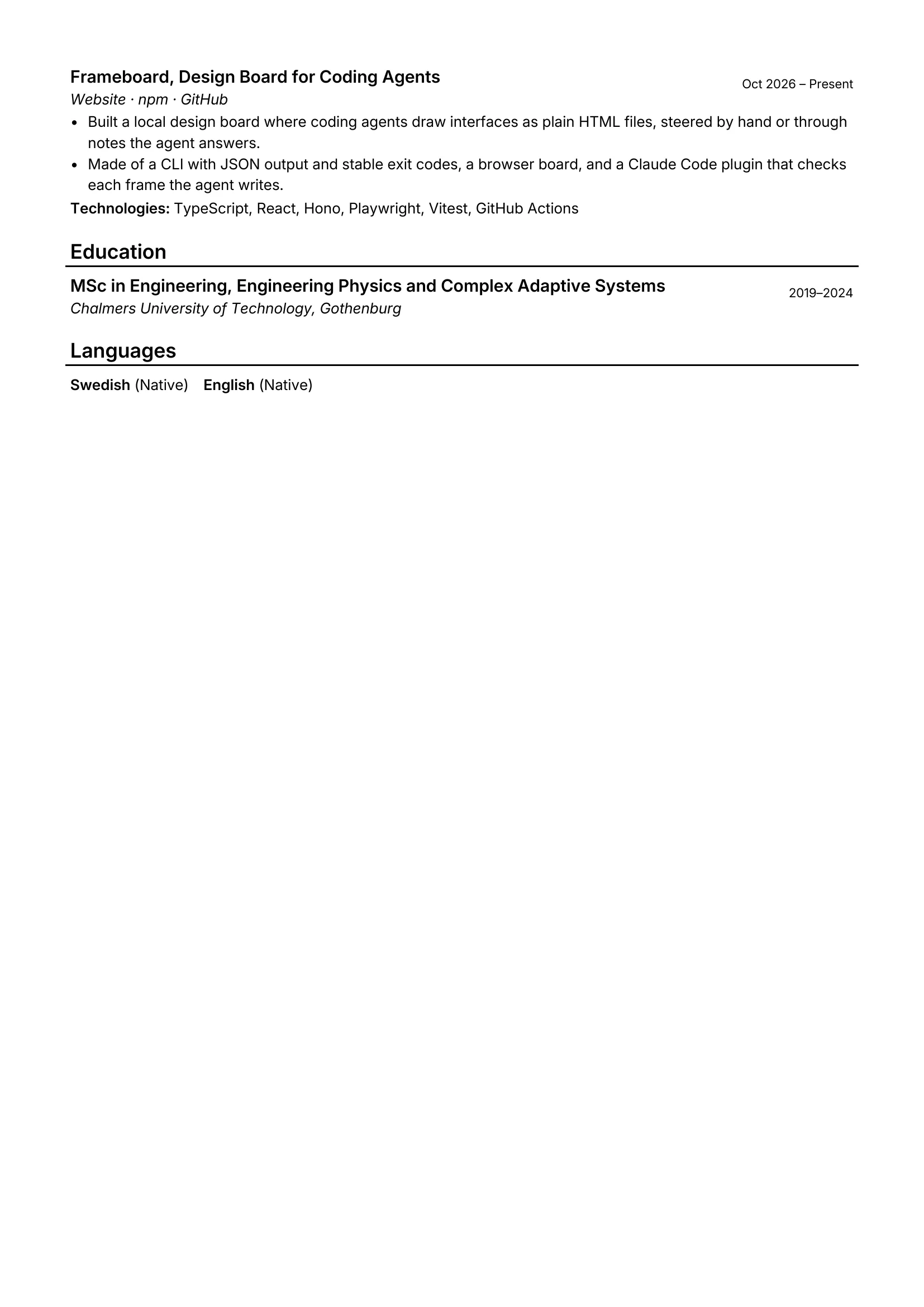 Résumé, page 2 of 2